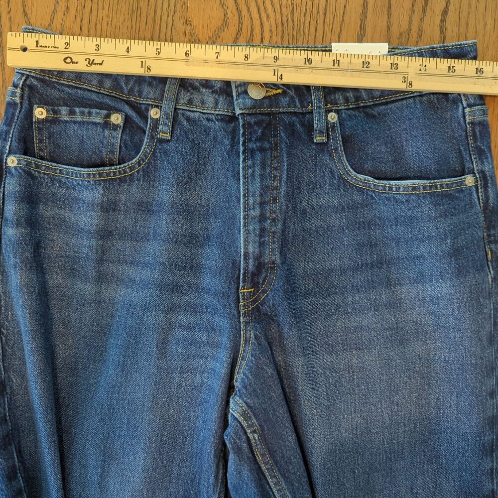 Free Assembly Super High Rise Straight dark wash Womens Jeans size 12 - Picture 8 of 16